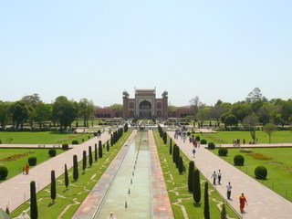 Taj mahal gardens - view from the mausoleum